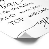 Poster Bar à bulles | Fleur sauvage chic (Coin)