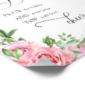 Poster Bar à bulles | Roses Blush | Bar à Mimosa (Coin)