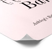 Poster Bar à café Blush Rose Mariage Shower (Coin)