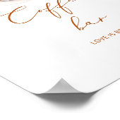 Poster Bar à café L'amour est dans la préparation (Coin)