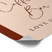 Poster Bar à café L'amour est en train de se préparer Bab (Coin)