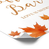 Poster Bar à café pour une douche de mariée d'automne (Coin)