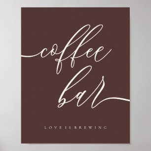 Poster Bar à café propre amour brassage Mariage chocolat