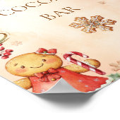 Poster Bar à chocolat chaud pour cookies de Noël (Coin)