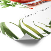 Poster bar à cocktails tropical sanglant signe du menu (Coin)