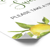 Poster Bar à desserts de mariage avec verdure et fleurs d (Coin)