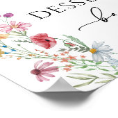 Poster Bar à desserts Fleurs sauvages (Coin)