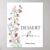Poster Bar à desserts Fleurs sauvages (Devant)