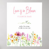 Poster Bar à fleurs Amour est en fleur Prairie de fleurs  (Devant)