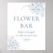 Poster Bar à fleurs pour la douche de mariée Something Bl (Devant)