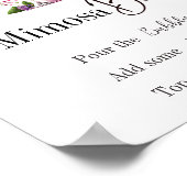 Poster Bar à fleurs pour mariage Petals & Prosecco rose (Coin)