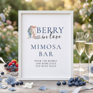 Poster Bar à Mimosa Blueberry Berry In Love pour Enterrem