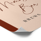 Poster Bar à Mimosa, Boissons et Bulles pour Enterrement  (Coin)