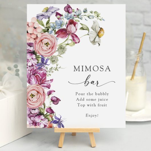 Poster Bar à Mimosa Coloré