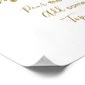 Poster Bar à Mimosa Fleurs Tropicales de Mariage Ananas (Coin)