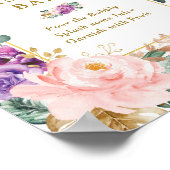 Poster Bar à Mimosa Floral Tropical pour Mariage et Showe (Coin)