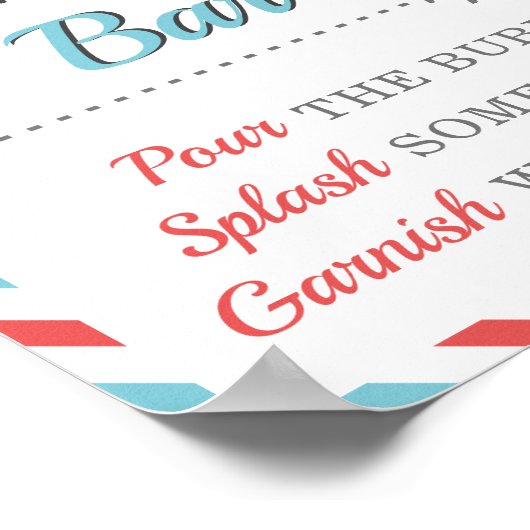 Poster Bar à Mimosa Mom-osa Boisson Voyage Avion Fête (Coin)