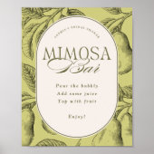 Poster Bar à Mimosa pour Mariage Parfait (Devant)