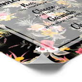 Poster Bar à Mimosa pour Mariage Tropical Fleur de Ananas (Coin)