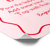 Poster Bar à Mimosa pour une Baby Shower avec des Nœuds R (Coin)