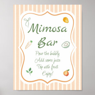 Poster Bar à Mimosa pour une Fête de Fiançailles au March