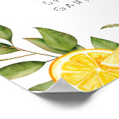 Poster Bar à Mimosa pour une fête de mariage Lemon Bright (Coin)