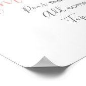 Poster Bar à Mimosa pour une Mariée aux Fleurs Roses et O (Coin)