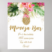 Poster Bar à Mimosa pour une Mariée avec un thème Fleur T (Devant)