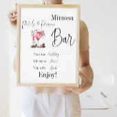 Poster Bar à Mimosa pour une Mariée en Rose avec Pétals &
