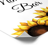 Poster Bar à Mimosa Tournesol Jaune et Blanc Fleurs de Ma (Coin)
