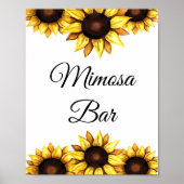 Poster Bar à Mimosa Tournesol Jaune et Blanc Fleurs de Ma (Devant)