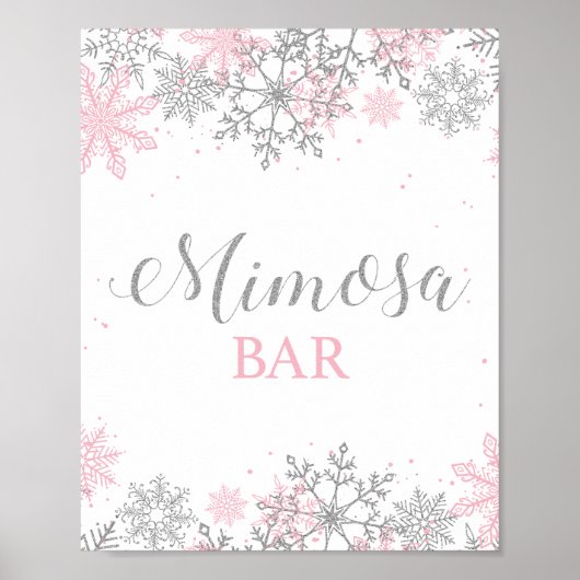 Poster Bar à Mimosa Winter Onederland (Devant)