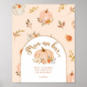 Poster Bar à mom-osa à la citrouille orange feuille d'or (Devant)