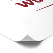 Poster bar à neige de Noël à boire du vin de fête (Coin)