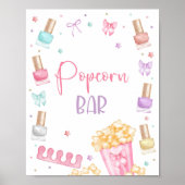 Poster Bar à popcorn Fête Manucure-Pédicure Fille (Devant)