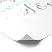 Poster Bar à soupe bleu et argent Winter Onederland (Coin)