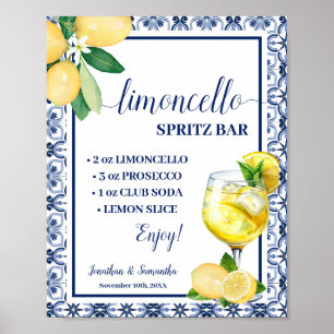 Poster Bar à Spritz au Limoncello Méditerranéen pour Mari