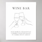 Poster Bar à vin chic moderne (Devant)