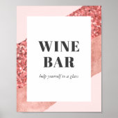 Poster Bar à vin pour enterrement de vie de jeune fille e (Devant)