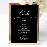 Poster Bar Boissons mariage Menu Signer Noir Et Blanc<br><div class="desc">Un mariage de calligraphie simple et chic signe de menu du bar à boissons. Je propose un service de personnalisation gratuit,  si vous avez des questions ou des demandes spéciales,  s'il vous plaît n'hésitez pas à</div>