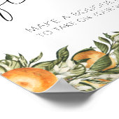 Poster Bar Bouquet aux fleurs d'agrumes (Coin)