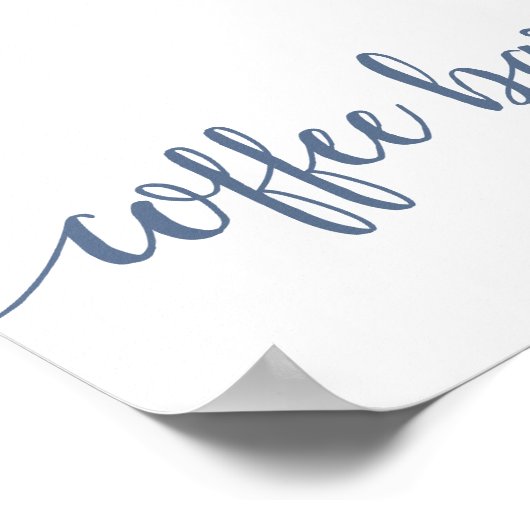 Poster Bar Café Simple | Dusty Blue Any Event Sign (Coin)