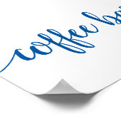 Poster Bar Café Simple | French Blue Any Event Sign (Coin)