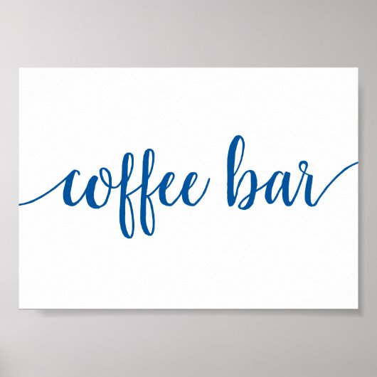 Poster Bar Café Simple | French Blue Any Event Sign (Devant)