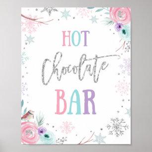 Poster Bar Chocolat chaud cacao Hiver Anniversaire