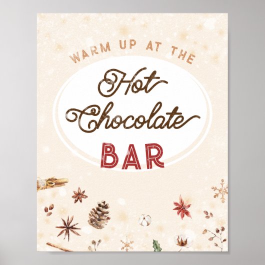 Poster Bar Chocolat Chaud Vacances d'hiver Coca Retro Acc (Devant)