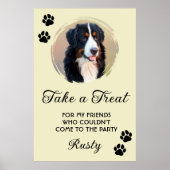 Poster Bar de biscuits pour chiens de mariage avec photo (Devant)
