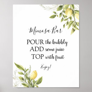 Poster Bar de boissons Main Squeeze Lemon Mimosa
