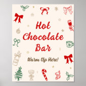 Poster Bar de chocolat chaud de Noël (Devant)