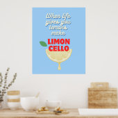 Poster Bar de cuisine moderne Blue Italien Limoncello (Cuisine)